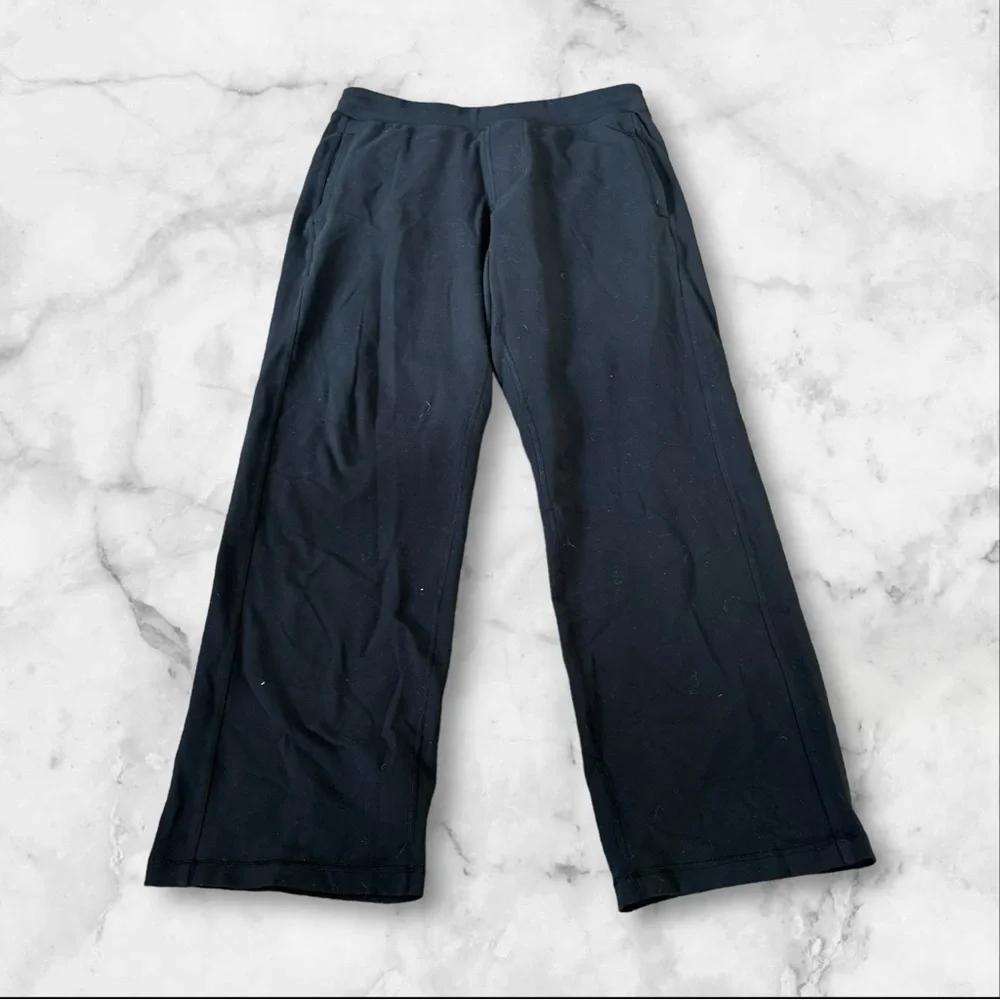 Lululemon Mens Black Joggers Sweatpants Pockets Drawstring Size Large Inseam 30”
